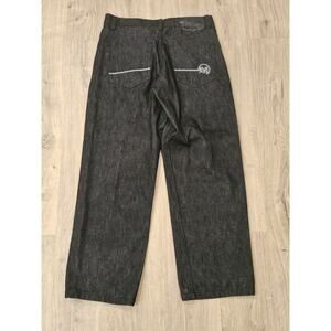 Vintage Mecca Jeans Men 34X32 Black Baggy Wide Leg Grunge Hip Hop Skater Y2K